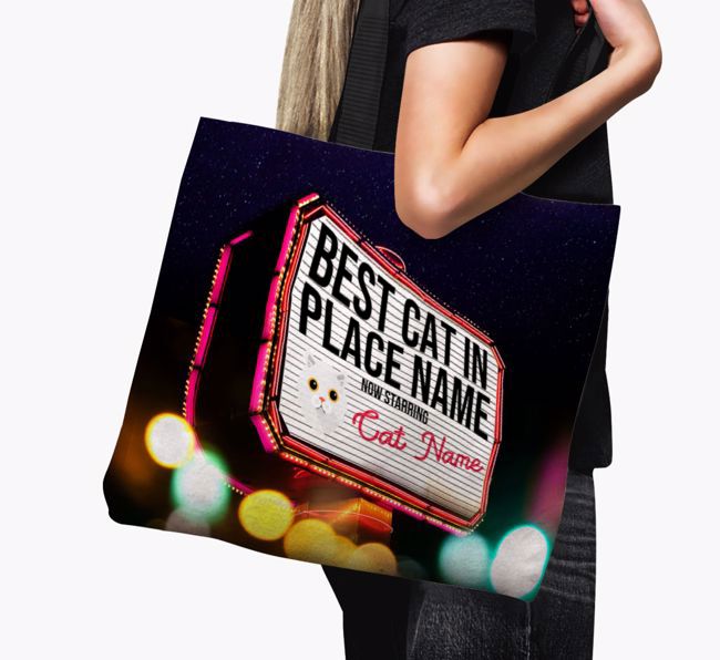 Best Cat in Lights: Personalized {breedFullName} Canvas Bag